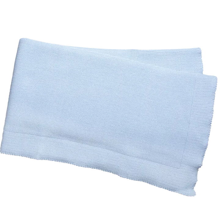 Classic Merino Wool Blanket - Blue-Blankets & swaddling-Frilo-Blue Almonds-London-South Kensington