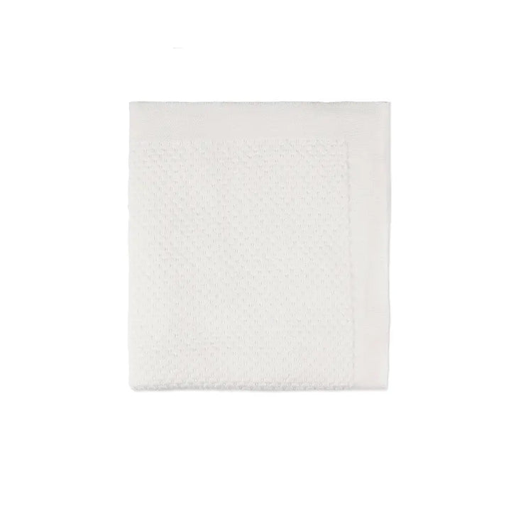 Cotton blanket pique cream-Blankets & swaddling-Kitikate-Blue Almonds-London-South Kensington