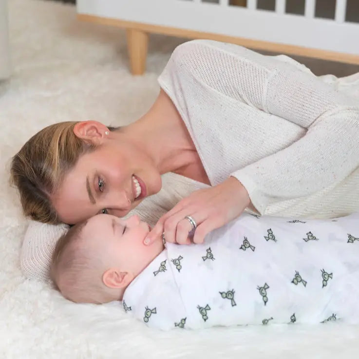Cotton muslin 4-pack "jungle jam"-Blankets & swaddling-aden + anais-Blue Almonds-London-South Kensington