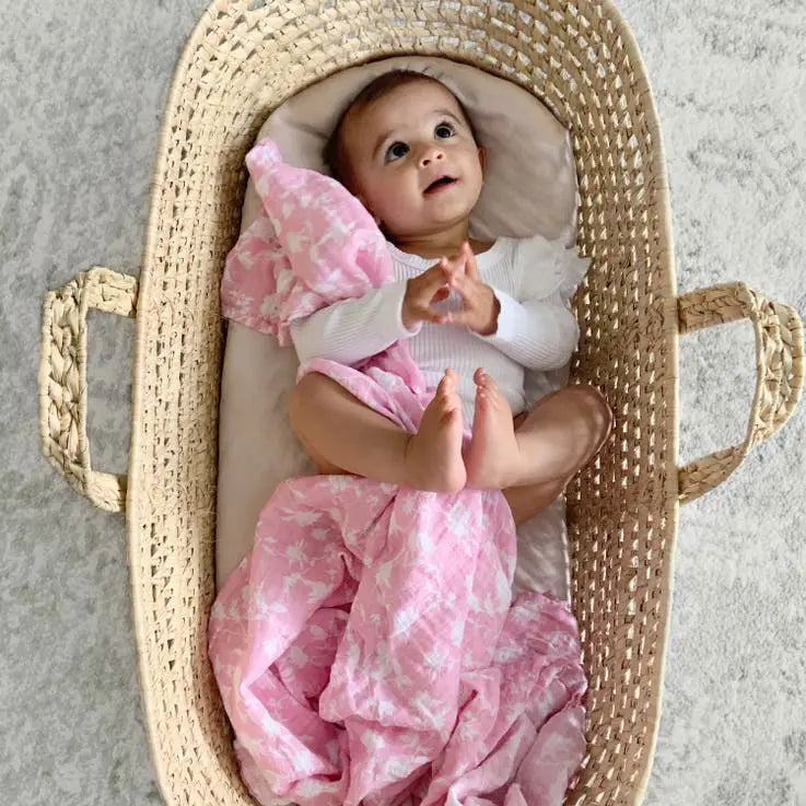 Cotton muslin 4-pack "ma fleur"-Blankets & swaddling-aden + anais-Blue Almonds-London-South Kensington