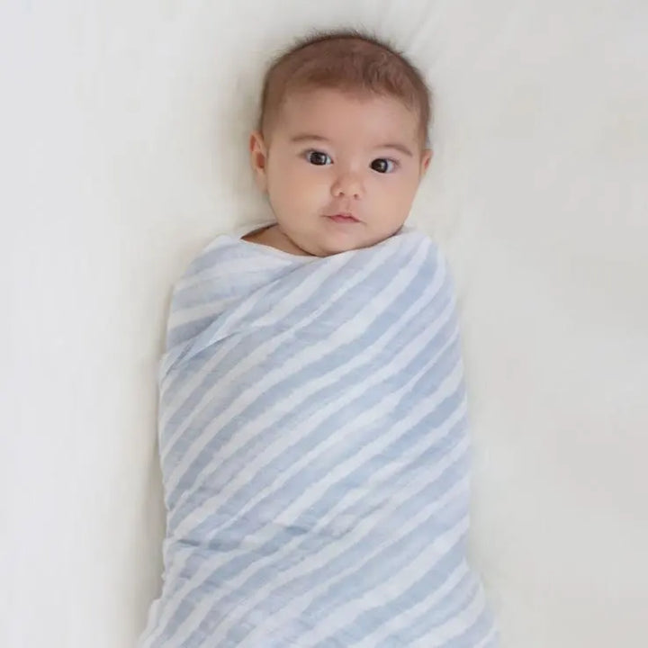 Cotton muslin 4-pack "rising star"-Blankets & swaddling-aden + anais-Blue Almonds-London-South Kensington