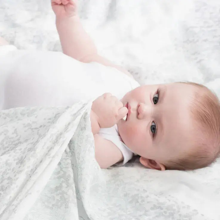 Silky soft swaddle "metallic skylight birch"-Blankets & swaddling-aden + anais-Blue Almonds-London-South Kensington
