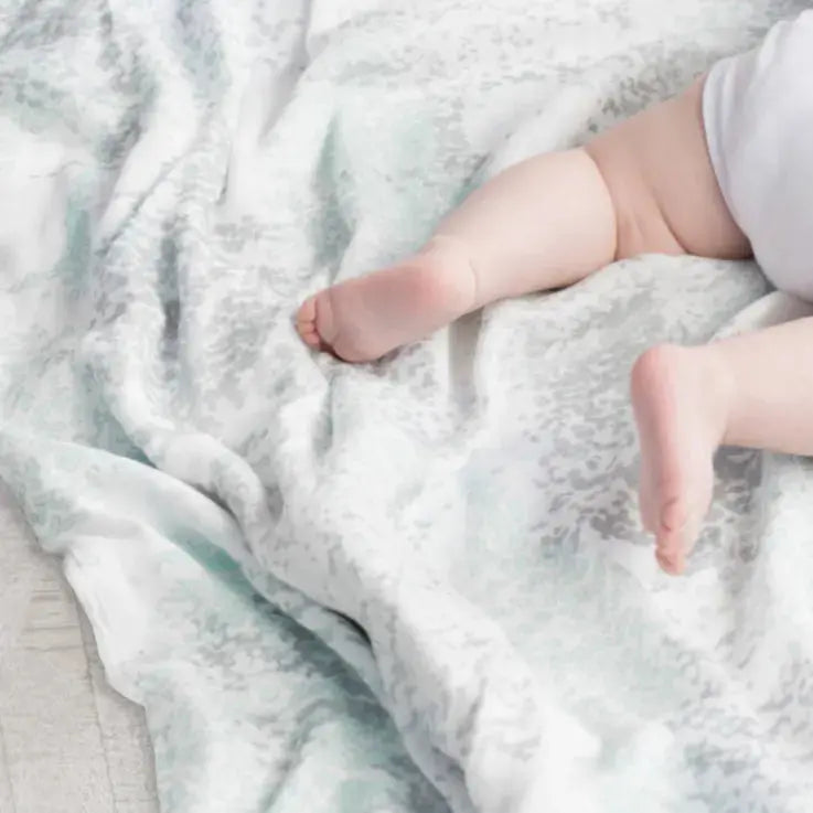 Silky soft swaddle "metallic skylight birch"-Blankets & swaddling-aden + anais-Blue Almonds-London-South Kensington