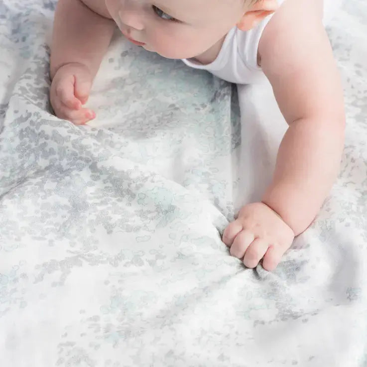 Silky soft swaddle "metallic skylight birch"-Blankets & swaddling-aden + anais-Blue Almonds-London-South Kensington