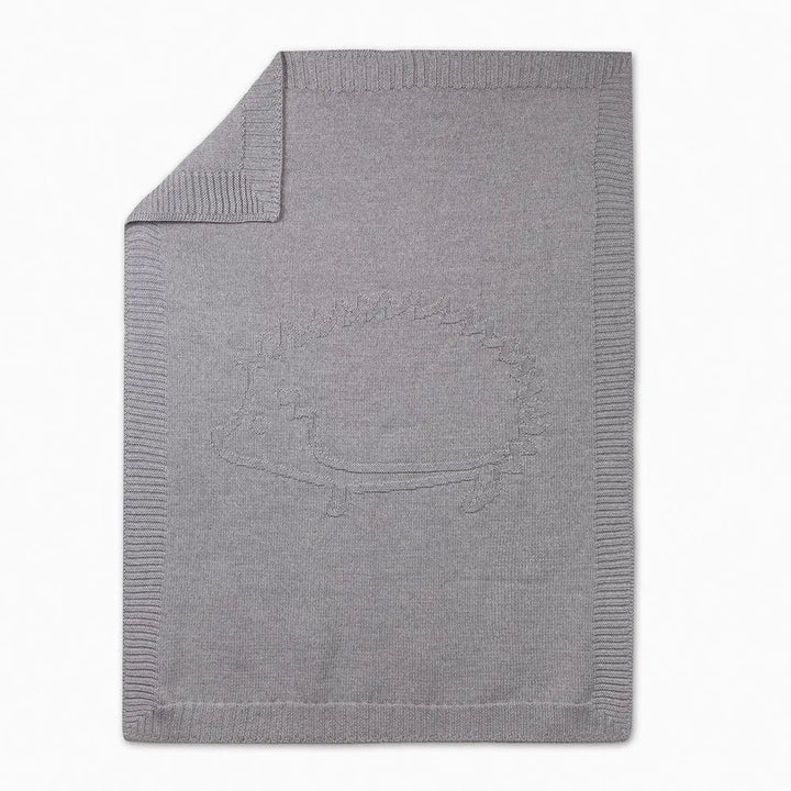 Wool blanket hedgehoge grey-Blankets & swaddling-Tartine et Chocolat-Blue Almonds-London-South Kensington