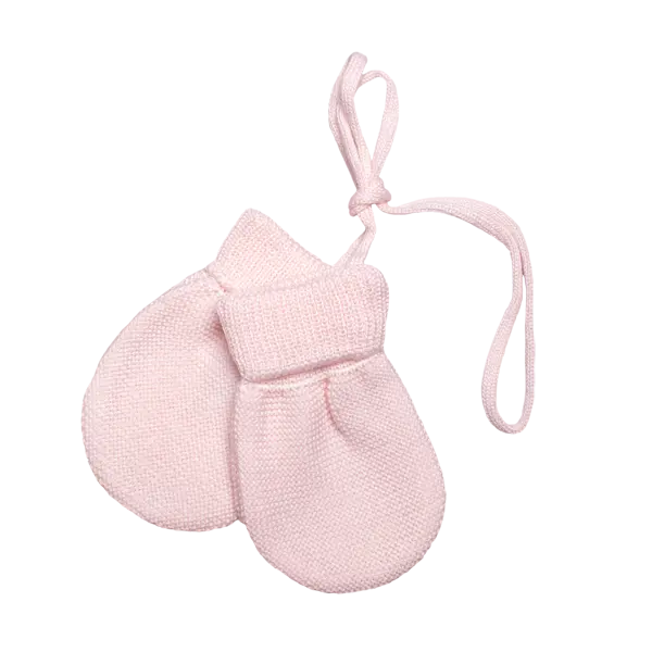 Classic Merino Wool Mittens -Pink-Booties, mittens & hats-Frilo-Blue Almonds-London-South Kensington