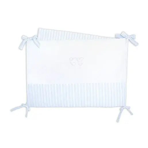Cotbed bumper "garda" blue-Bumpers & quilts-Tartine et Chocolat-Blue Almonds-London-South Kensington
