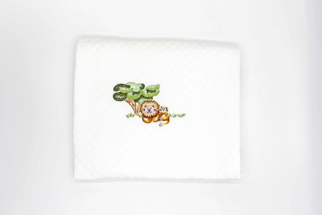Cotbed Quilt - Jungle-Bumpers & quilts-Valombrouse-Blue Almonds-London-South Kensington