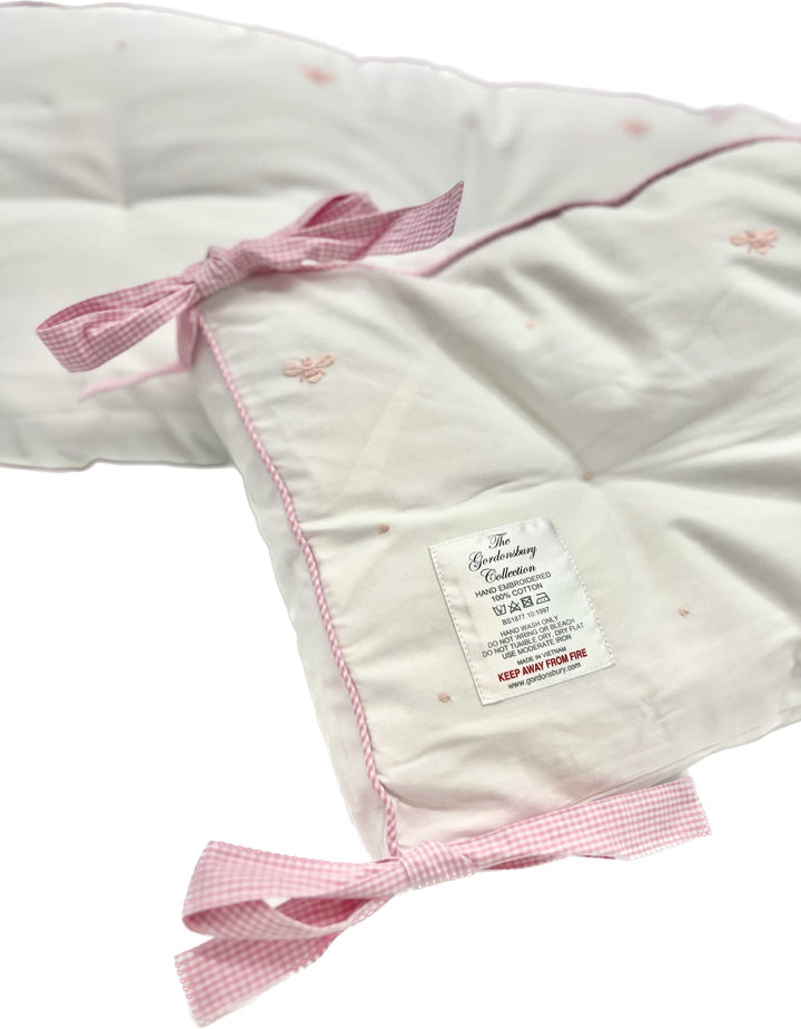 Cotbed half bumper "baby bees" pink-Bumpers & quilts-Gordonsbury-Blue Almonds-London-South Kensington
