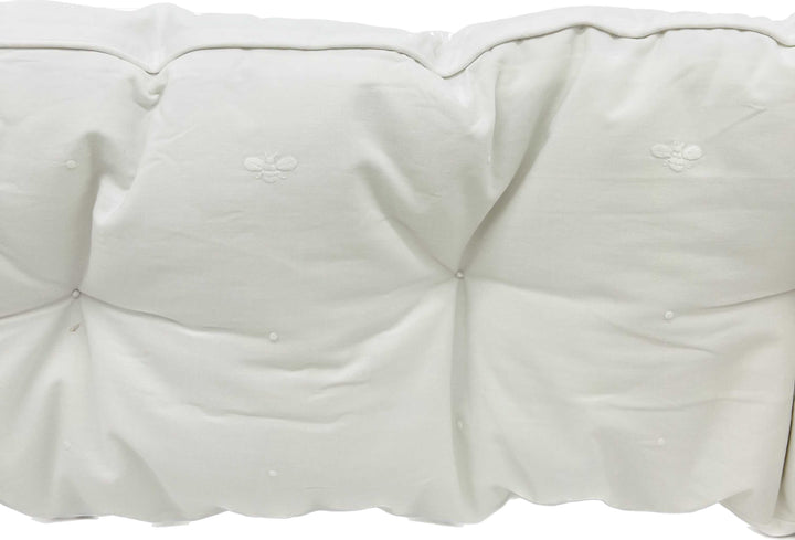 Cotbed half bumper "baby bees" white-Bumpers & quilts-Gordonsbury-Blue Almonds-London-South Kensington