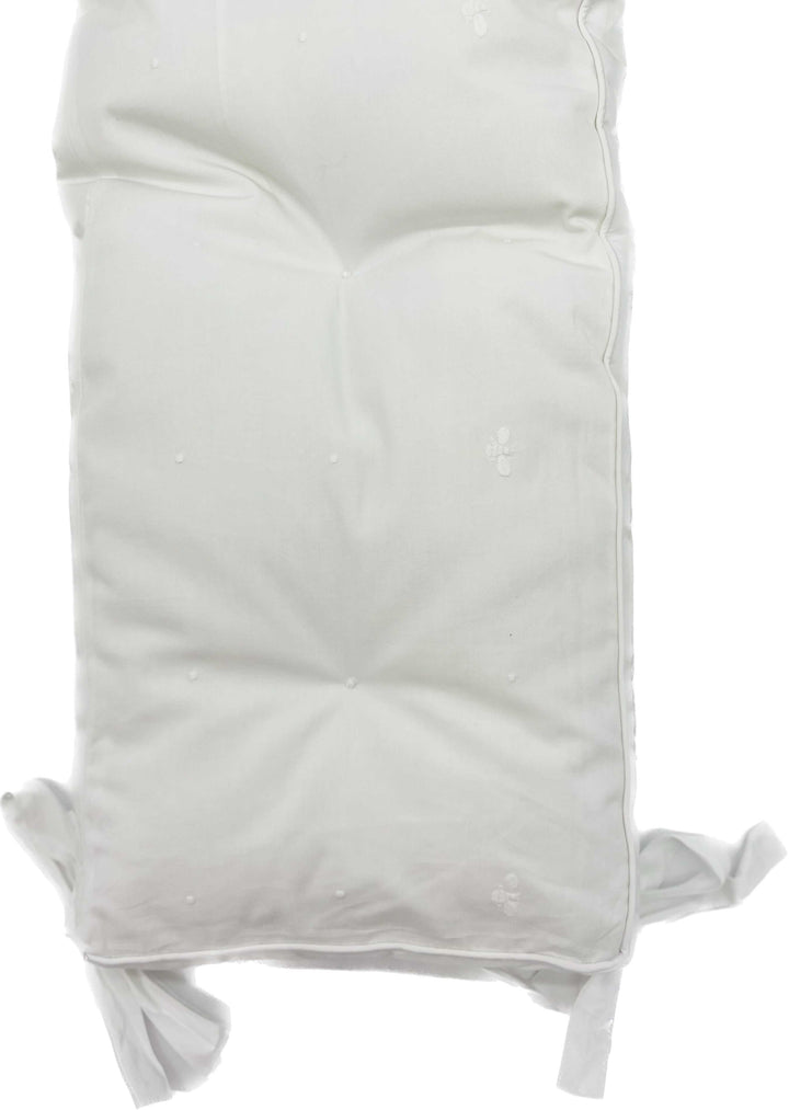 Cotbed half bumper "baby bees" white-Bumpers & quilts-Gordonsbury-Blue Almonds-London-South Kensington