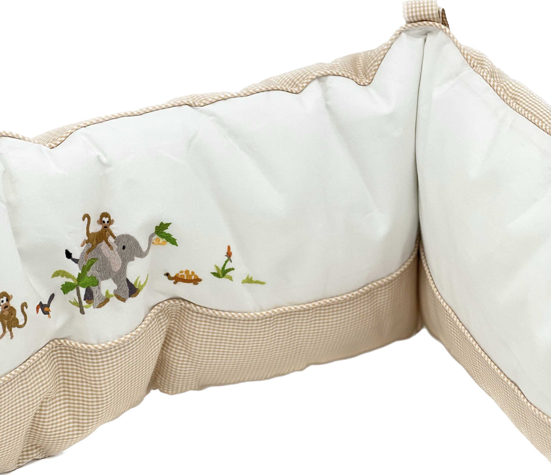 Cotbed half bumper "safari" beige-Bumpers & quilts-Gordonsbury-Blue Almonds-London-South Kensington