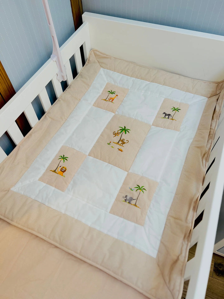 Cotbed quilt "safari" beige-Bumpers & quilts-Gordonsbury-Blue Almonds-London-South Kensington