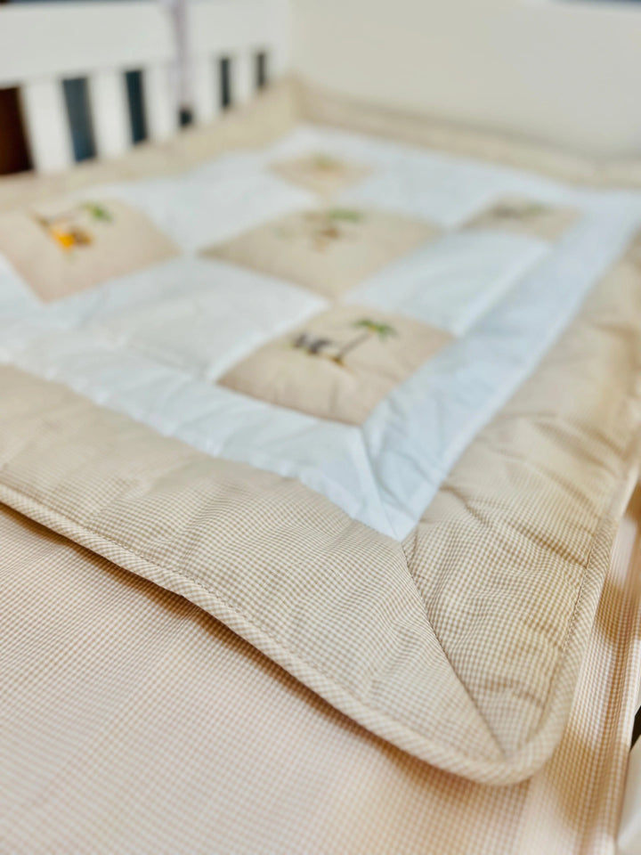 Cotbed quilt "safari" beige-Bumpers & quilts-Gordonsbury-Blue Almonds-London-South Kensington