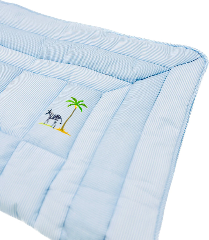Cotbed quilt "safari" blue-Bumpers & quilts-Gordonsbury-Blue Almonds-London-South Kensington
