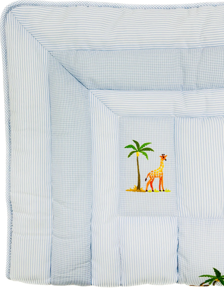 Cotbed quilt "safari" blue-Bumpers & quilts-Gordonsbury-Blue Almonds-London-South Kensington