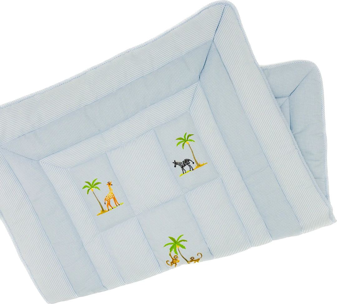 Cotbed quilt "safari" blue-Bumpers & quilts-Gordonsbury-Blue Almonds-London-South Kensington
