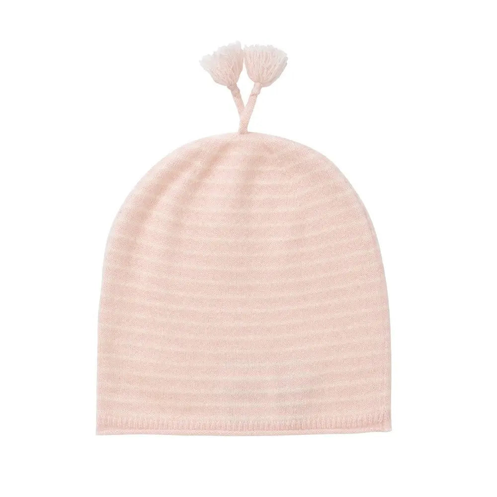 Cashmere beanie stripy pink-Cashmere-Blue Almonds x Madeleine Thompson-Blue Almonds-London-South Kensington