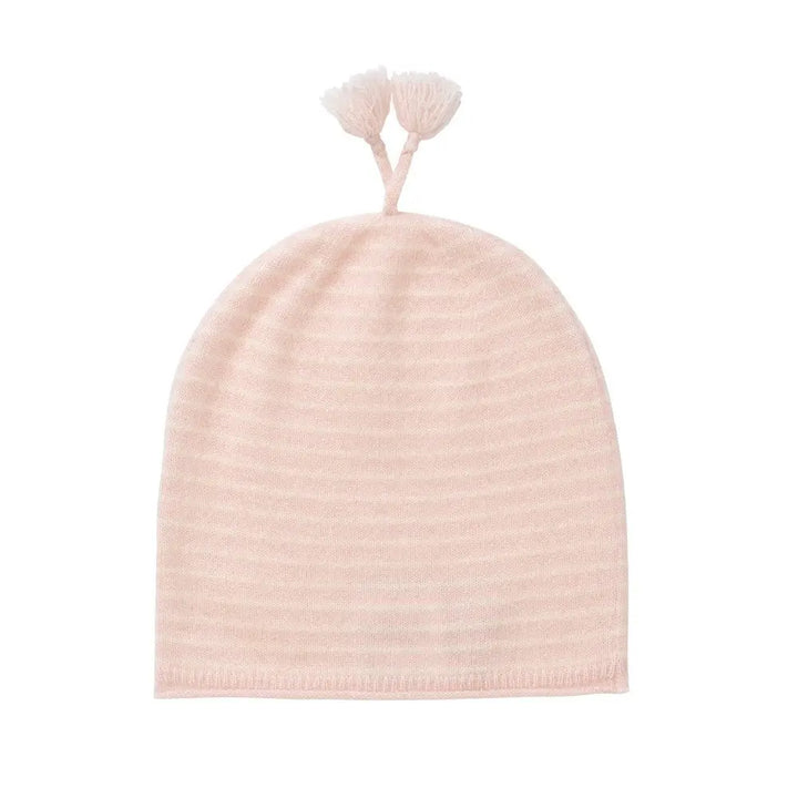 Cashmere beanie stripy pink-Cashmere-Blue Almonds x Madeleine Thompson-Blue Almonds-London-South Kensington