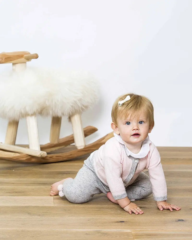 Cashmere roundneck cardigan clotted cream-Cashmere-Blue Almonds x Madeleine Thompson-Blue Almonds-London-South Kensington