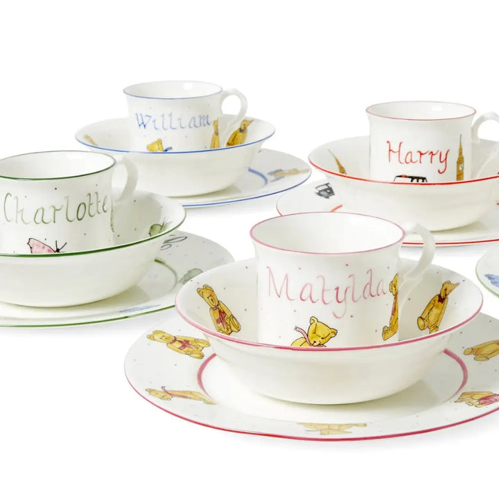 Personalised 3-piece ceramic set london-Dining sets-Blue Almonds-Blue Almonds-London-South Kensington