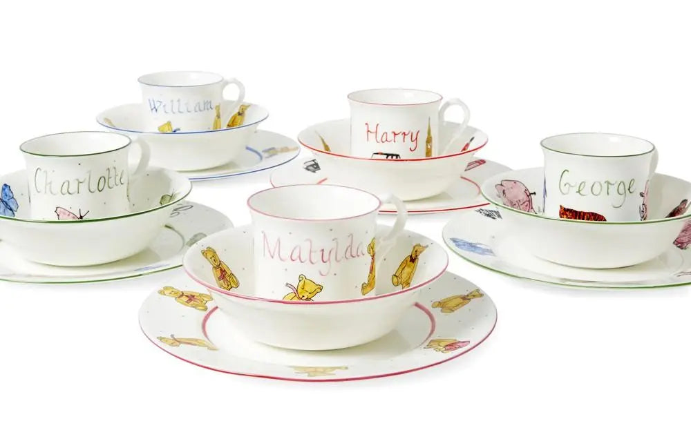 Personalised 3-piece ceramic set safari-Dining sets-Blue Almonds-Blue Almonds-London-South Kensington