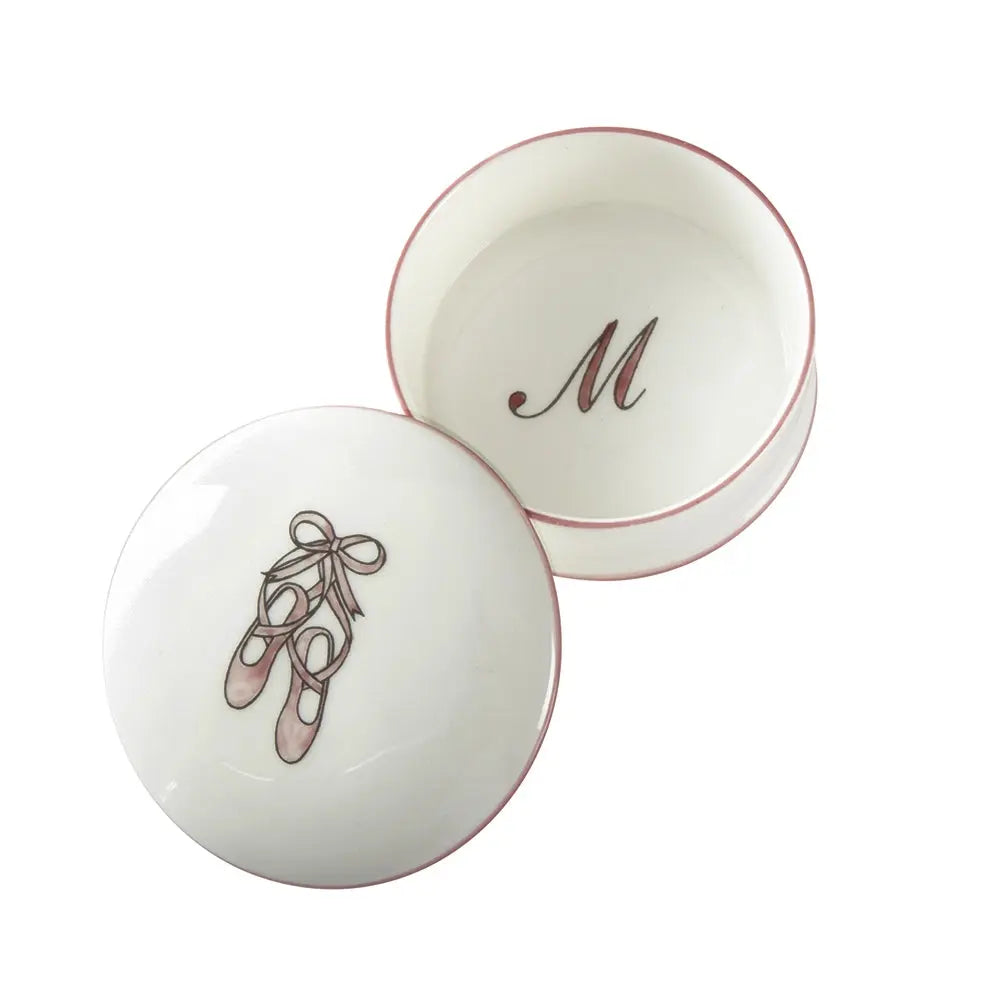 Personalised large keepsake box ballerina shoes-Dining sets-Blue Almonds-Blue Almonds-London-South Kensington