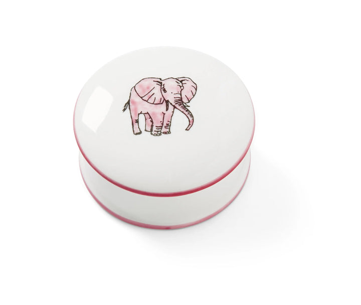 Personalised large keepsake box elephant pink-Dining sets-Blue Almonds-Blue Almonds-London-South Kensington