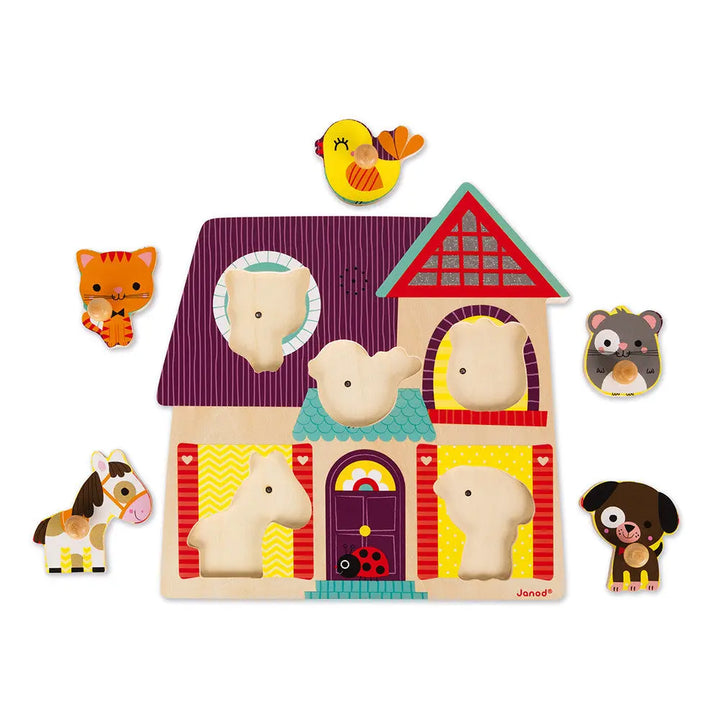 Friends of the farm musical puzzle-Games & puzzles-Janod-Blue Almonds-London-South Kensington