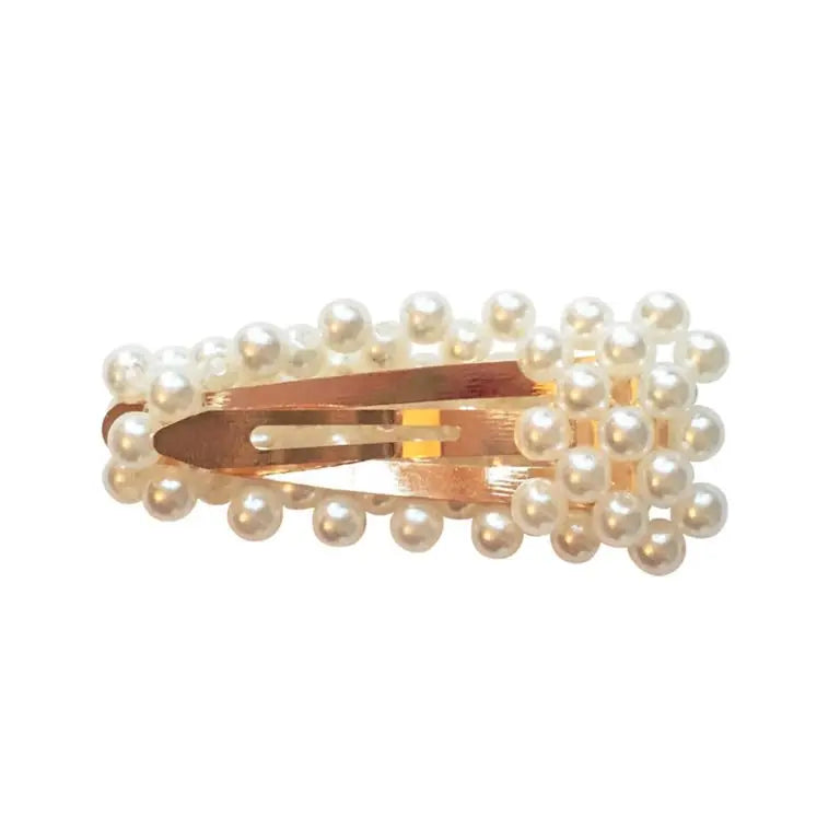 Hair clip full pearls-Hair accessories-Milledeux-Blue Almonds-London-South Kensington
