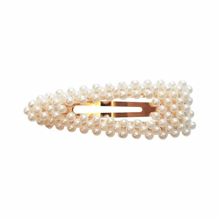 Hair clip triangle pearls-Hair accessories-Milledeux-Blue Almonds-London-South Kensington