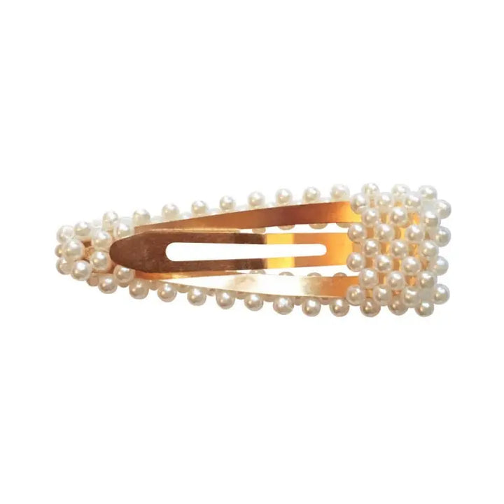 Hair clip triangle pearls-Hair accessories-Milledeux-Blue Almonds-London-South Kensington