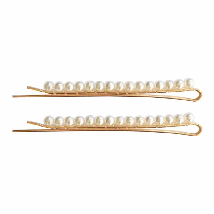 Set of 2 pearl hair pins-Hair accessories-Milledeux-Blue Almonds-London-South Kensington