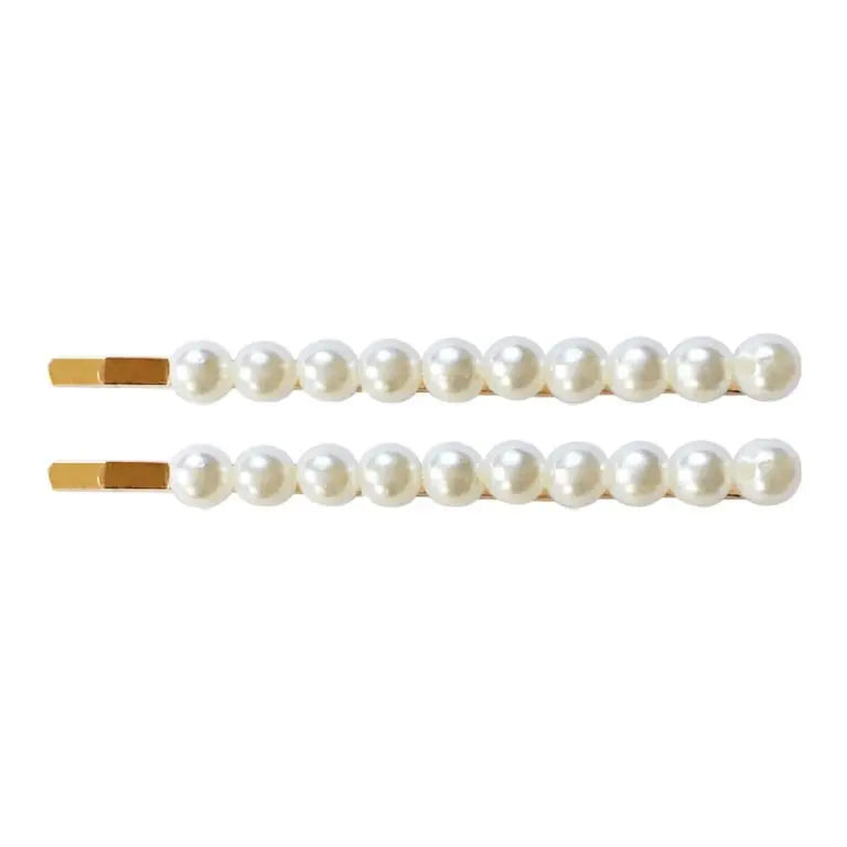 Set of 2 pearl hair pins-Hair accessories-Milledeux-Blue Almonds-London-South Kensington