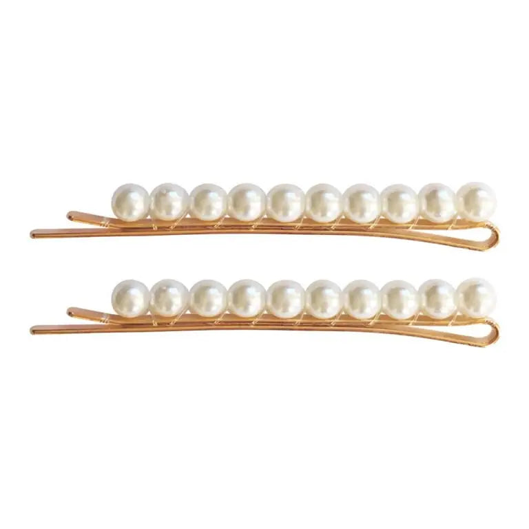 Set of 2 pearl hair pins-Hair accessories-Milledeux-Blue Almonds-London-South Kensington