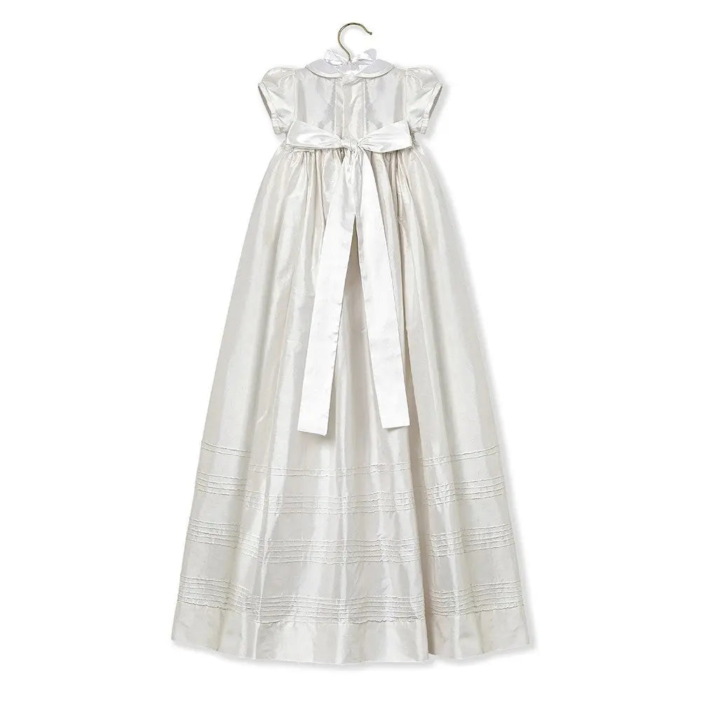 Heirloom silk christening gown--Isabel Garreton-Blue Almonds-London-South Kensington