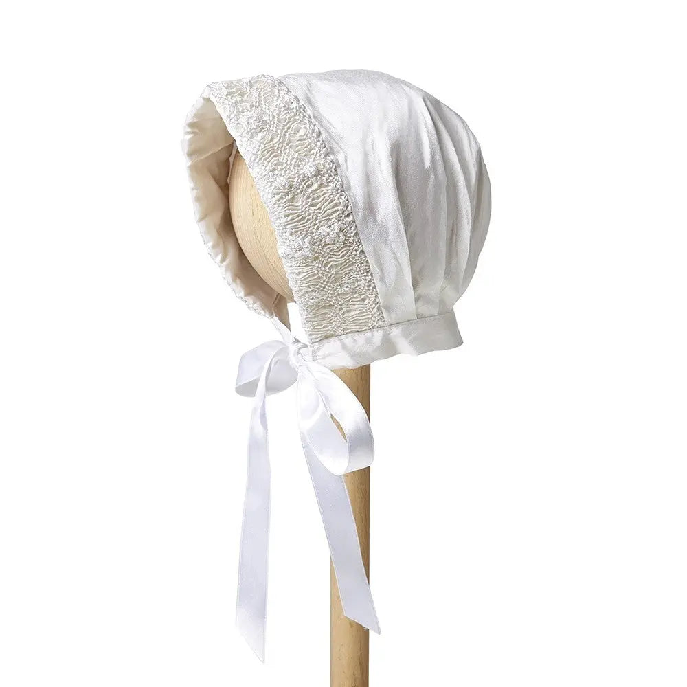 Heirloom silk christening gown--Isabel Garreton-Blue Almonds-London-South Kensington