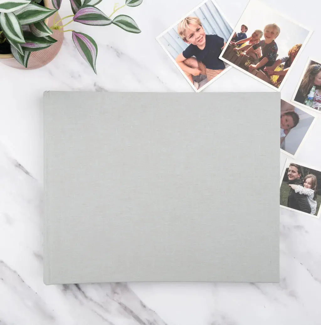 Photo Album- Grey-Keepsake boxes & musicals-Meminio-Blue Almonds-London-South Kensington