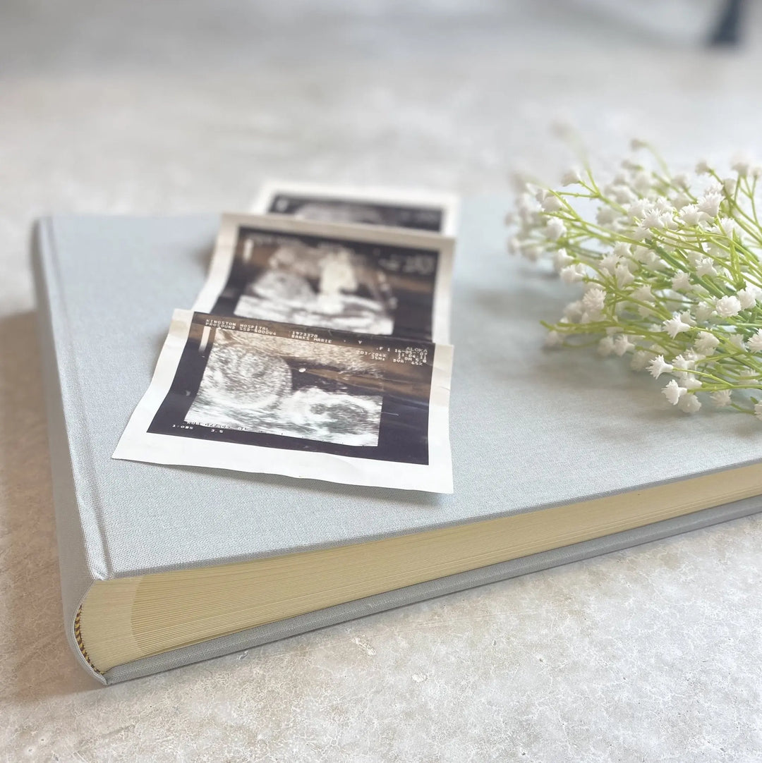 Photo Album- Grey-Keepsake boxes & musicals-Meminio-Blue Almonds-London-South Kensington