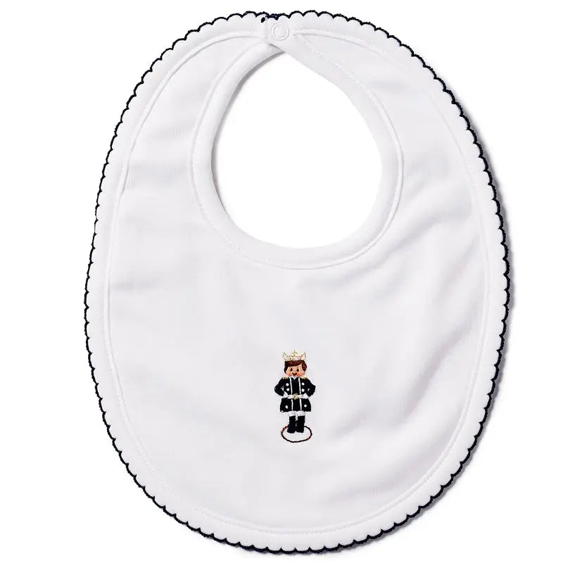 Baby boys embroidered bib - Little Prince-Layette-Lyda Baby-Blue Almonds-London-South Kensington