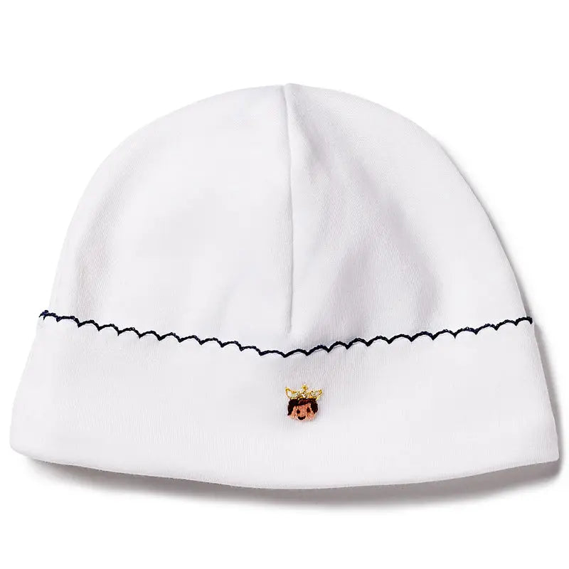 Baby boys embroidered hat - Little Prince - Blue Almonds