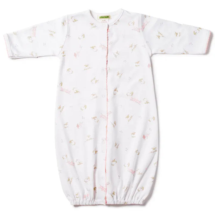 Baby girls converter gown - Sheep pink-Layette-Lyda Baby-Blue Almonds-London-South Kensington