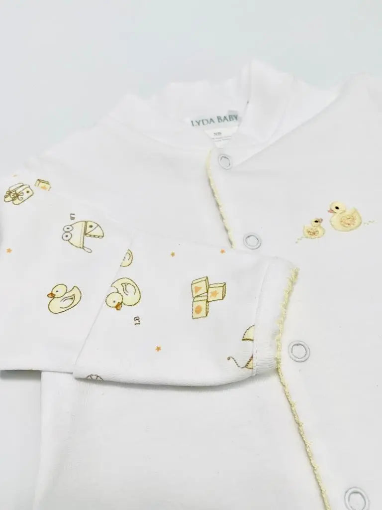 Babygrow - Duck-Layette-Lyda Baby-Blue Almonds-London-South Kensington