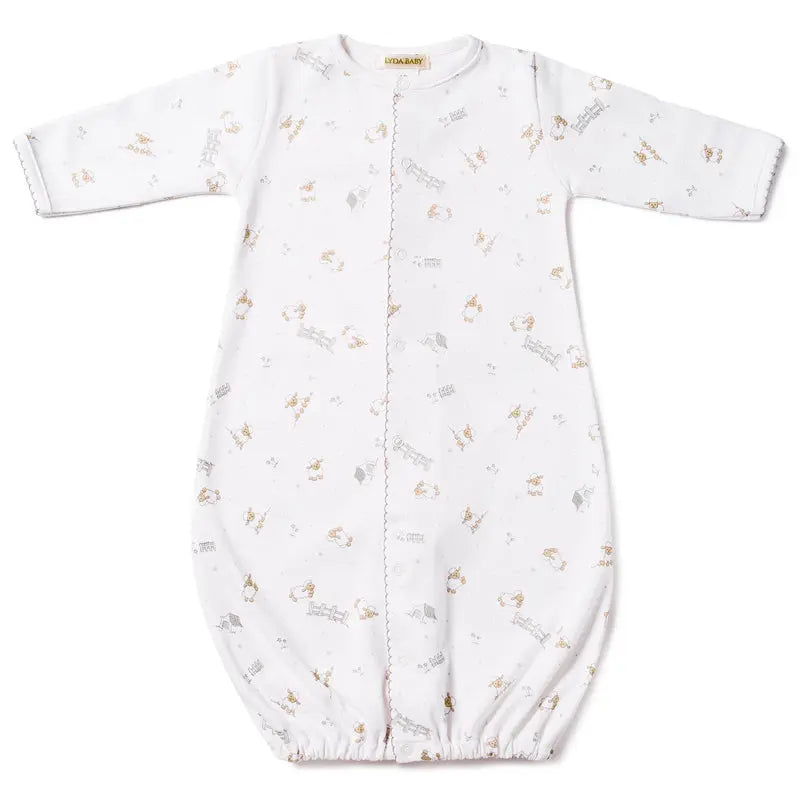 Converter gown - Sheep grey-Layette-Lyda Baby-Blue Almonds-London-South Kensington