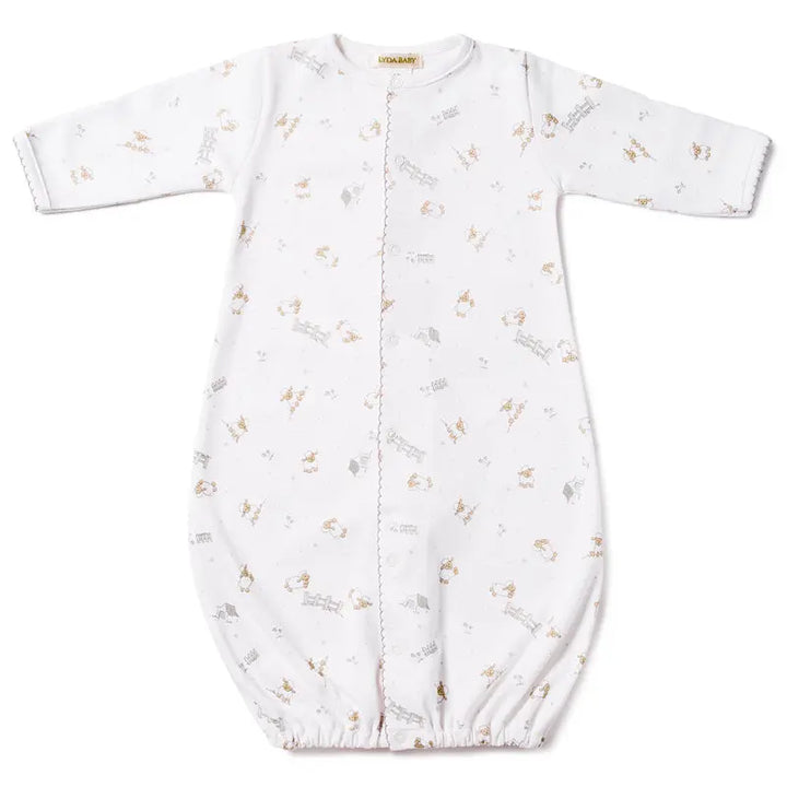 Converter gown - Sheep grey-Layette-Lyda Baby-Blue Almonds-London-South Kensington