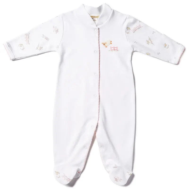 Girls babygrow - Sheep pink-Layette-Lyda Baby-Blue Almonds-London-South Kensington