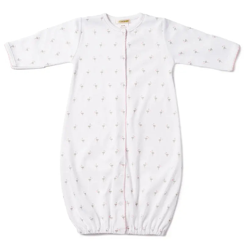 Girls converter gown -Stork pink-Layette-Lyda Baby-Blue Almonds-London-South Kensington