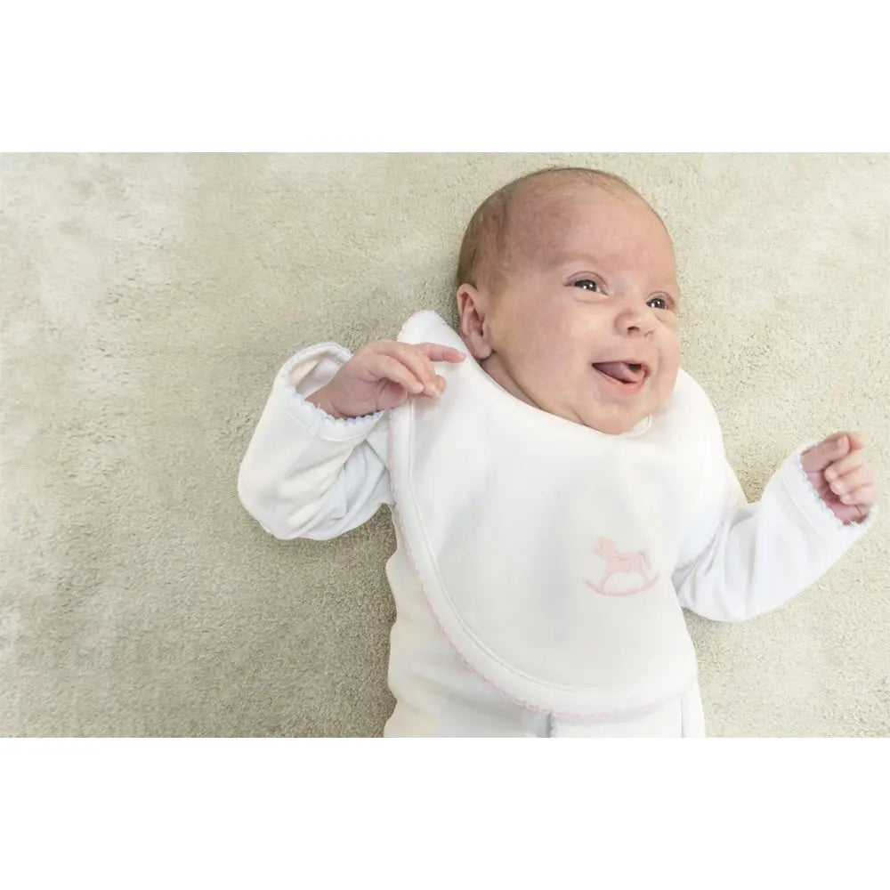 Signature rocking horse bib grey-Layette-Blue Almonds x Kissy Kissy-Blue Almonds-London-South Kensington