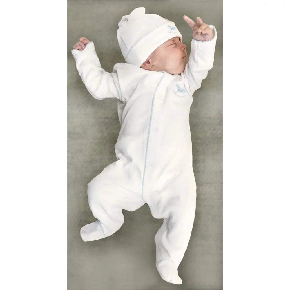 Signature rocking horse blanket blue-Layette-Blue Almonds x Kissy Kissy-Blue Almonds-London-South Kensington