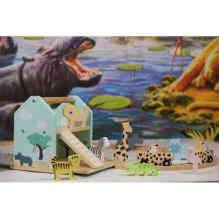 Safari train set Blue Almonds